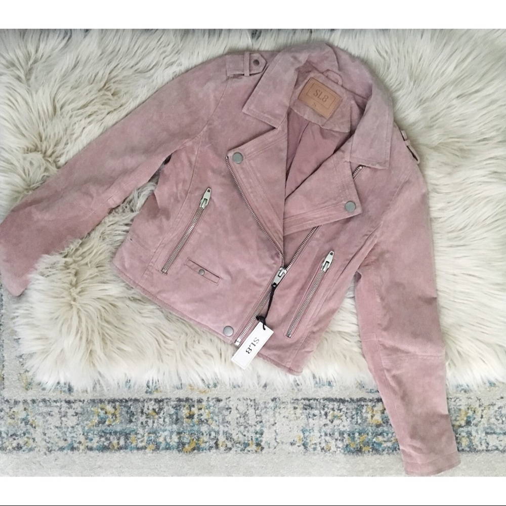 NWOT Leather Suede Moto Jacket